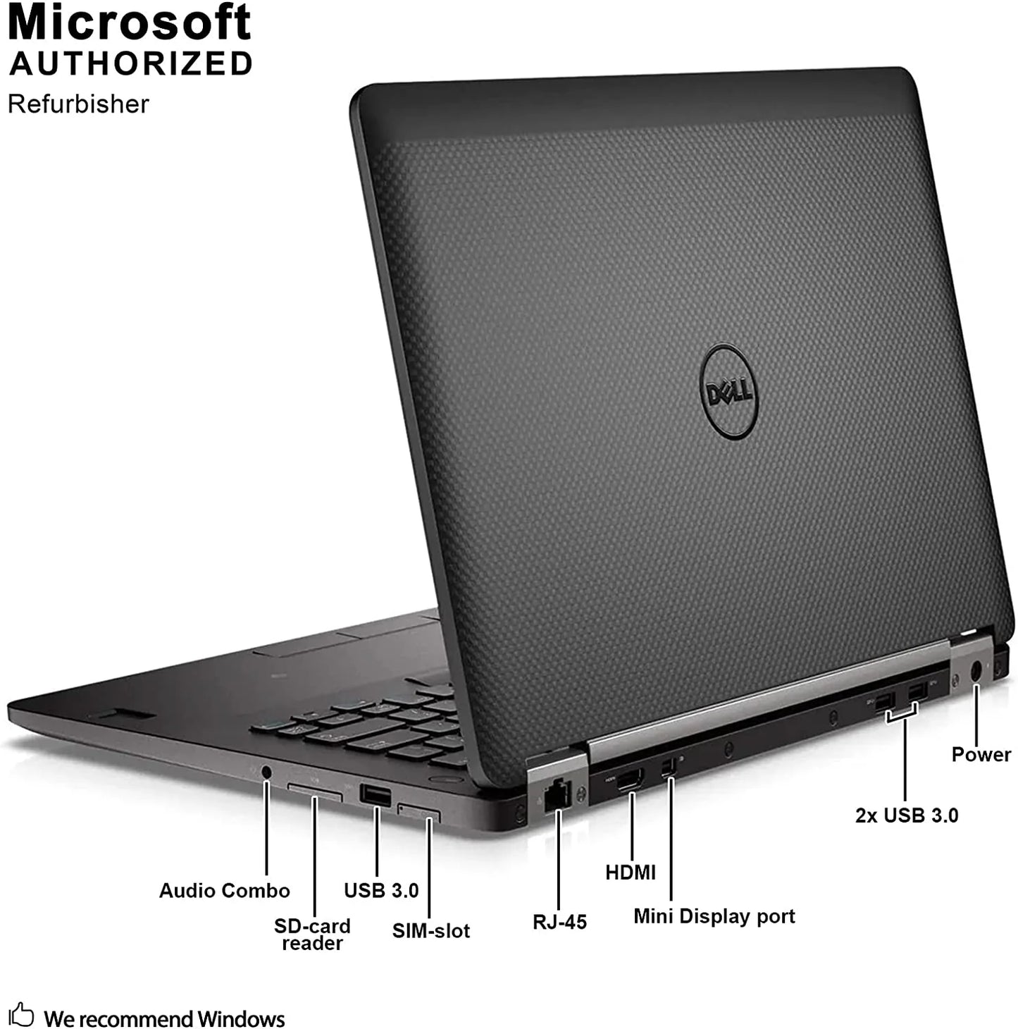 Dell Latitude E7470 intel core i5 6th gen laptop with 8GB RAM and 256GB SSD with 6 months warranty