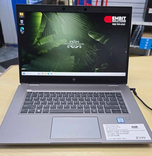 HP ZBOOK STUDIO intel core i7 9th gen laptop with 32GB RAM and 512GB SSD with 6 months warranty