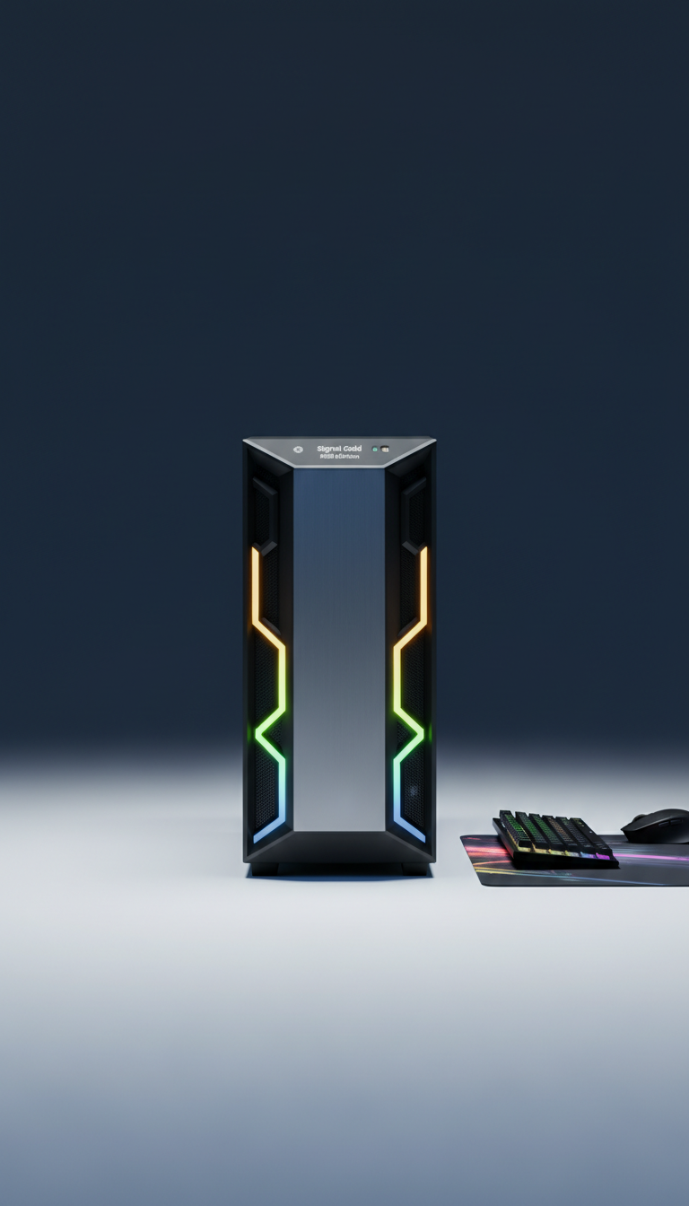 Sleek Metallic Studio Workstation